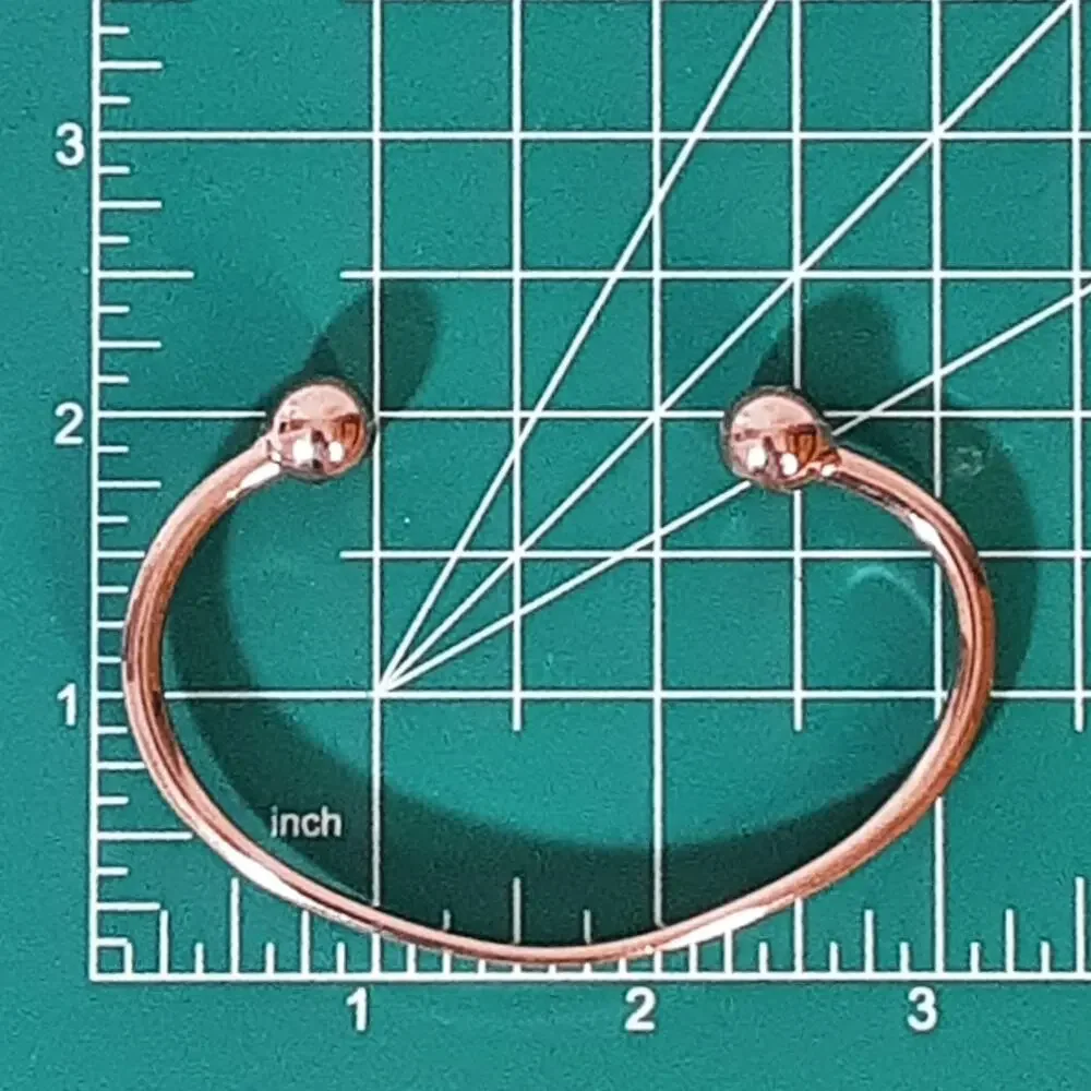 💎Unisex Cuff Bracelet Rose Gold Copper Tone Magnetic Ball Adjustable